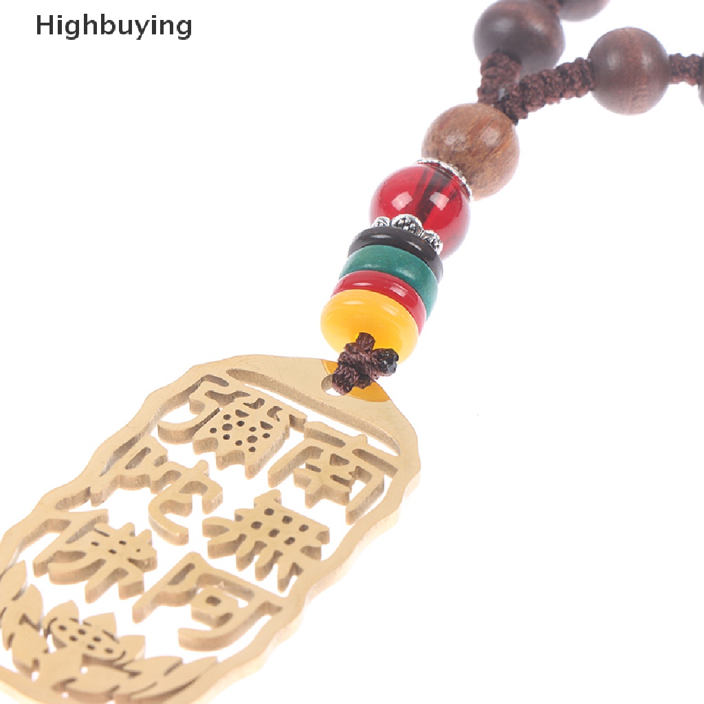 Hbid Wanita Pria Retro Yoga Beads Necklace Natural Sandal Budha Buddha Necklace Glory