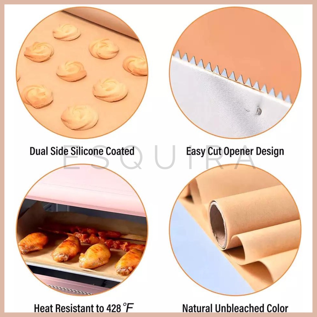 Non-Stick Baking Paper / Kertas Roti / 5M/ 10M/ 20M/ 50M