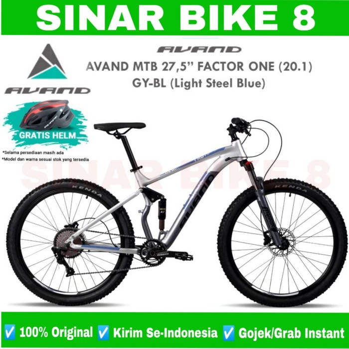 Sepeda Gunung Ukuran 27.5 Inch MTB AVAND FACTOR ONE Full Suspension 10 Speed