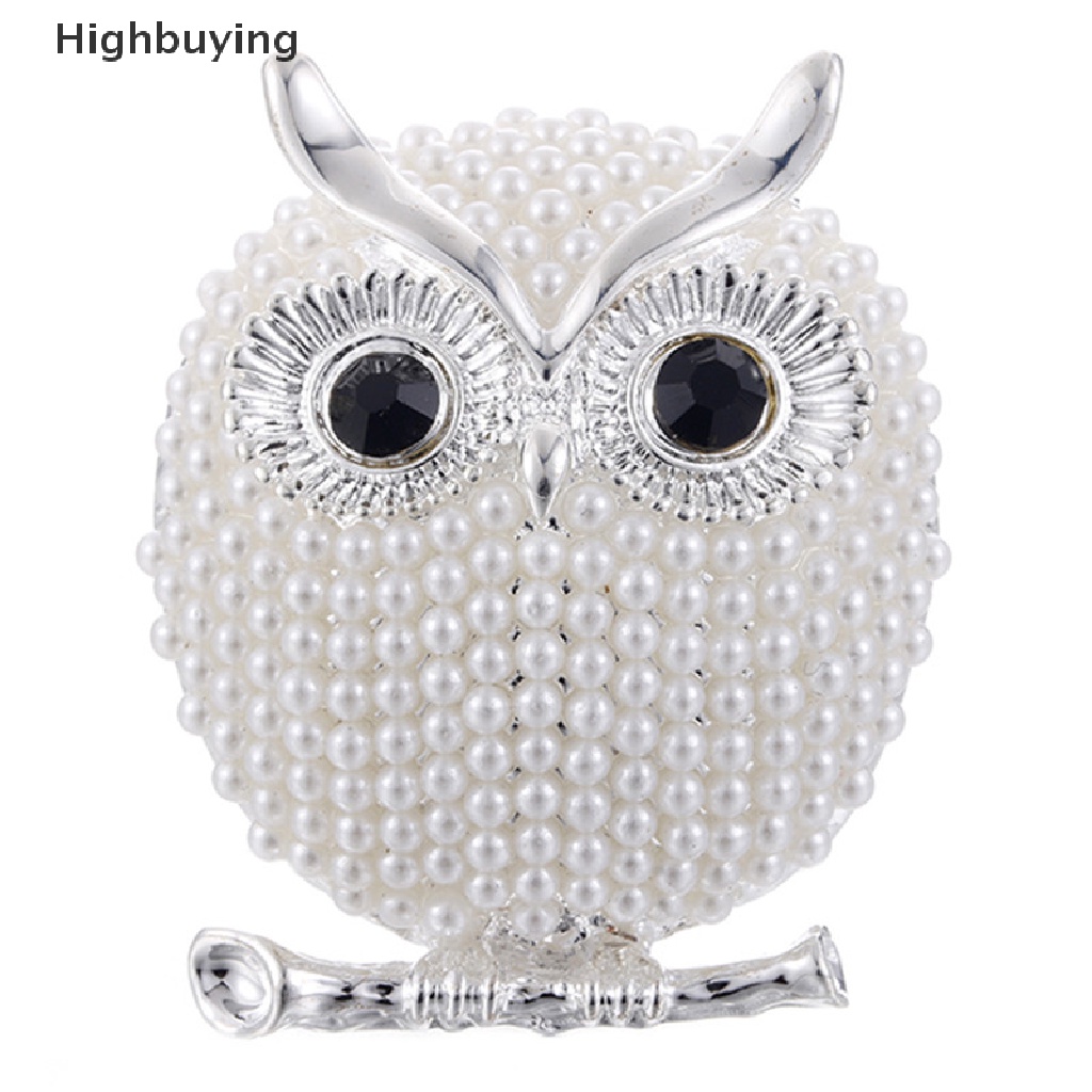 Hbid Owl Bros Pin Mutiara Lapis Emas Bros Lencana Baju Jas Perhiasan Aksesoris Glory