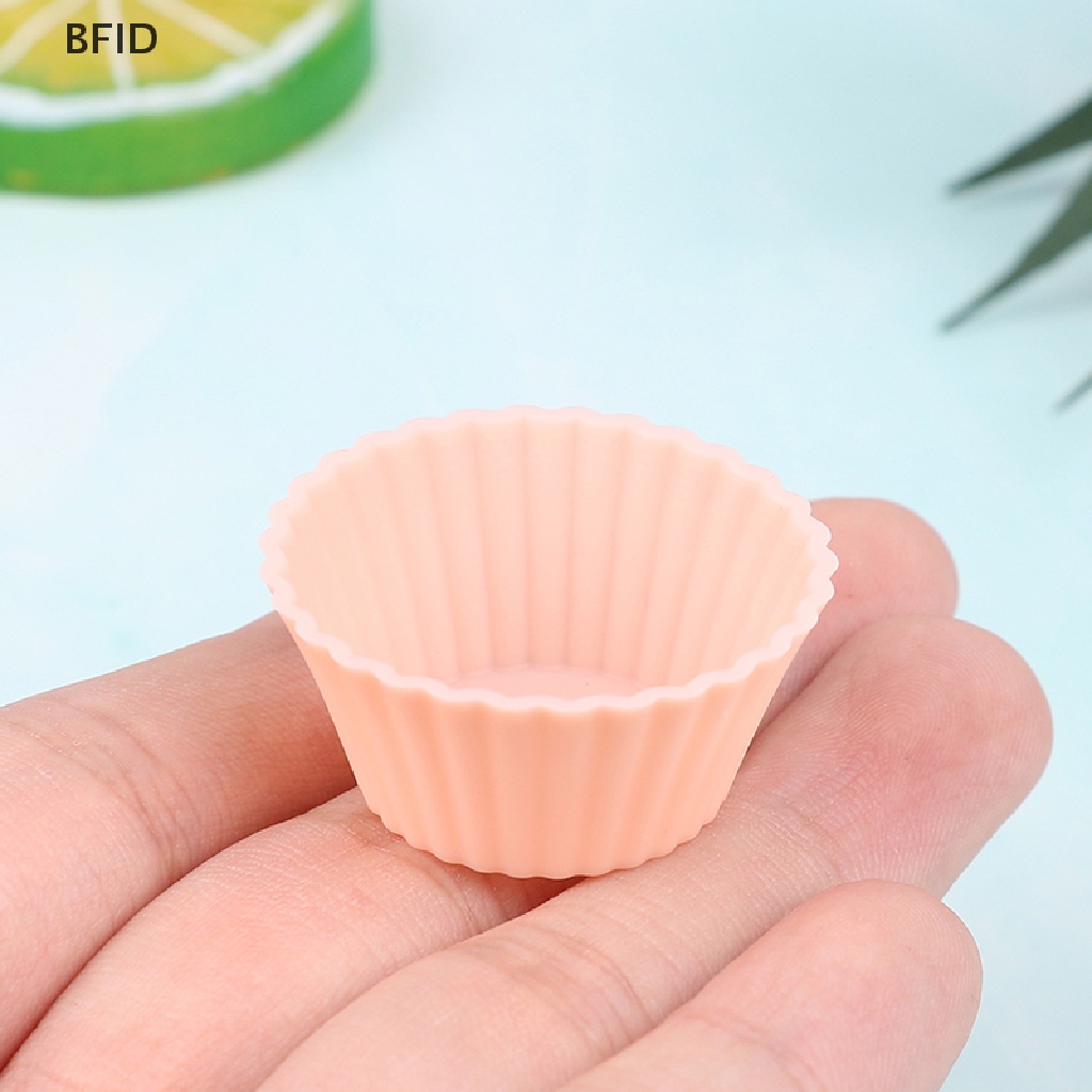 [BFID] 10pcs Cetakan Kue Silikon Bentuk Bulat Muffin Cup Mini Cake Cup Alat Dapur [ID]