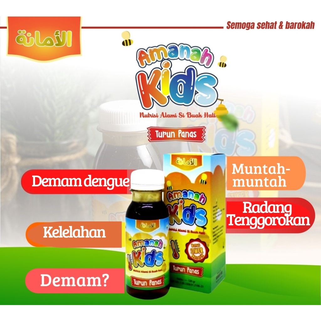 

AMANAH KIDS Madu Turun Panas Anak Demam Perut Kembung Balita