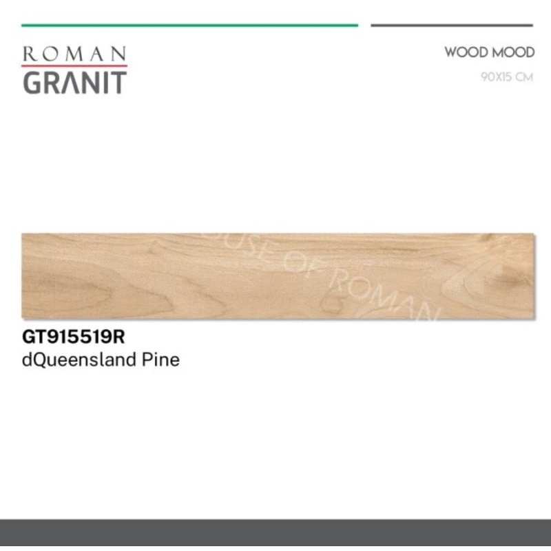 Roman Granit  GT915519R dQueensland Pine 90x15 / ROMAN GRANIT / Granit kayu / granit motif kayu / la