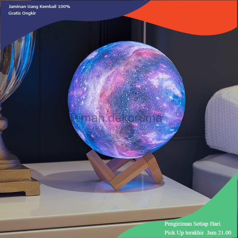 TD - LMP LEDGLE Lampu Tidur Proyektor 3D Galaxy Night Light Lamp 16 Color 1W - LE14