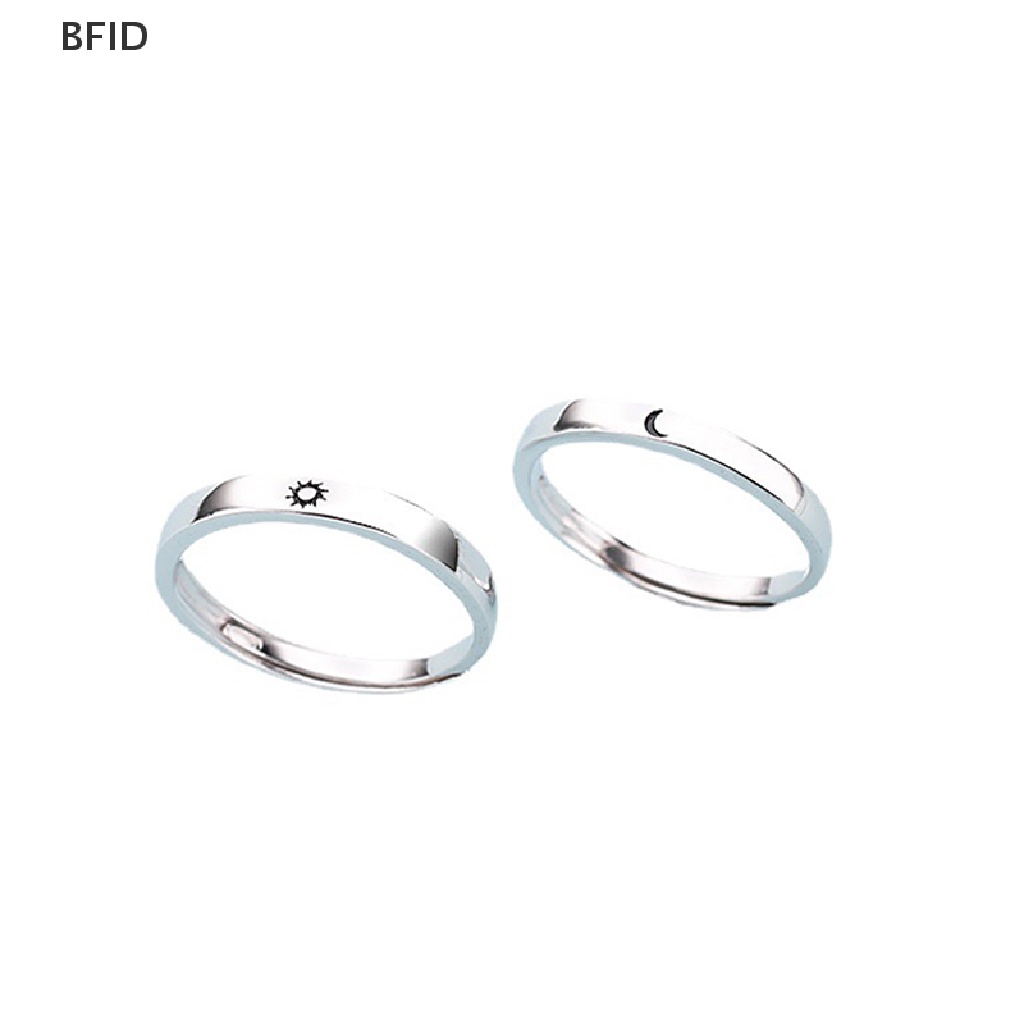 [BFID] Fashion Opening Adjustable Sun Moon Cincin Pasangan Untuk Hadiah Ulang Tahun Pernikahan [ID]