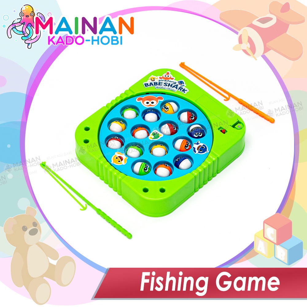 KADO ULANG TAHUN ANAK MAINAN PANCINGAN IKAN BABY SHARK FISHING GAME