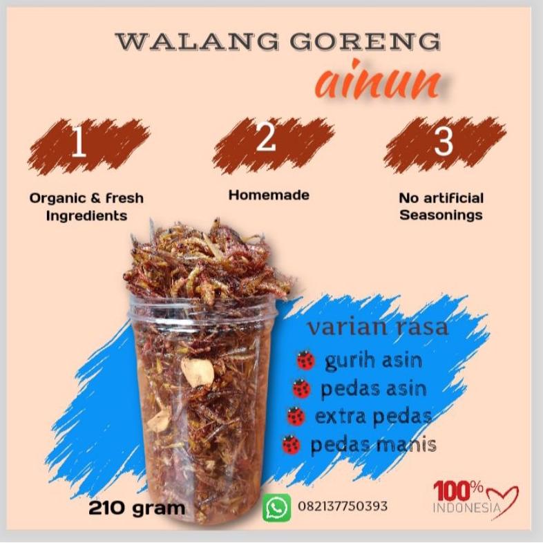

48 CEMILAN ENAK WALANG/BELALANG GORENG 210GRAM BAYAR DI TEMPAT Terkini