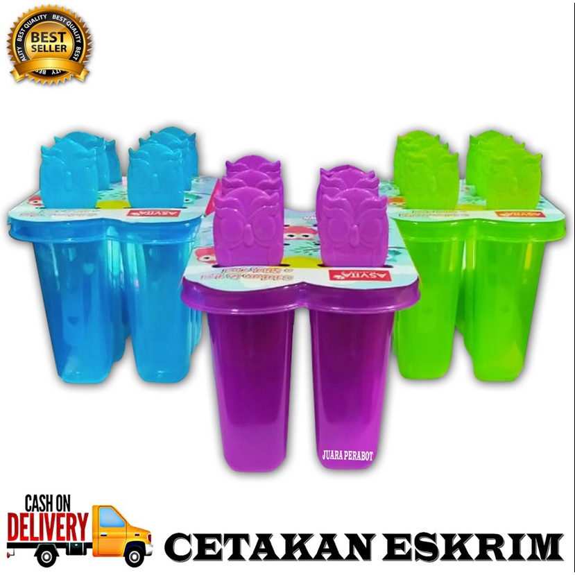 Cetakan Es Lilin Cetakan Es Krim Cetakan Ager karakter owl 6 sekat