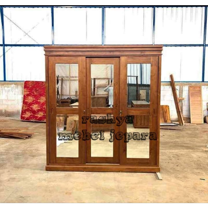 lemari minimalis kayu jati Jepara