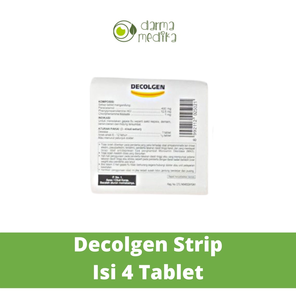 Decolgen strip isi 4 tablet