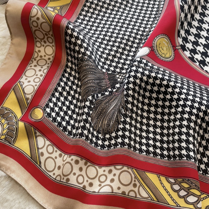 &quot;Rihana&quot; 70x70 cm, Scarf Leher, Scarf Tas, Bahan High Grade Silk Immitation