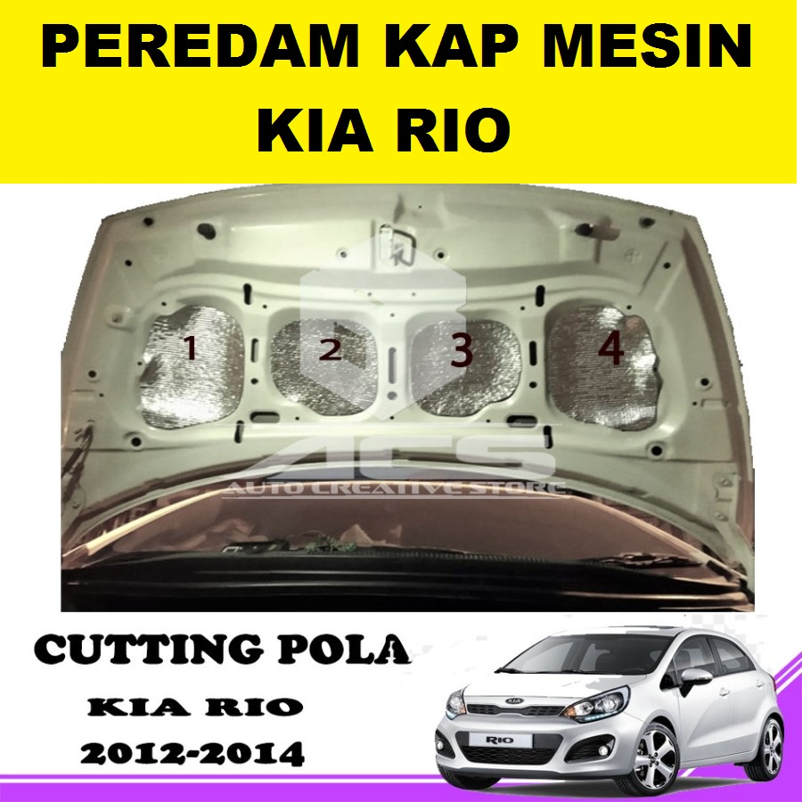 Peredam Panas Kap Mesin Mobil KIA RIO