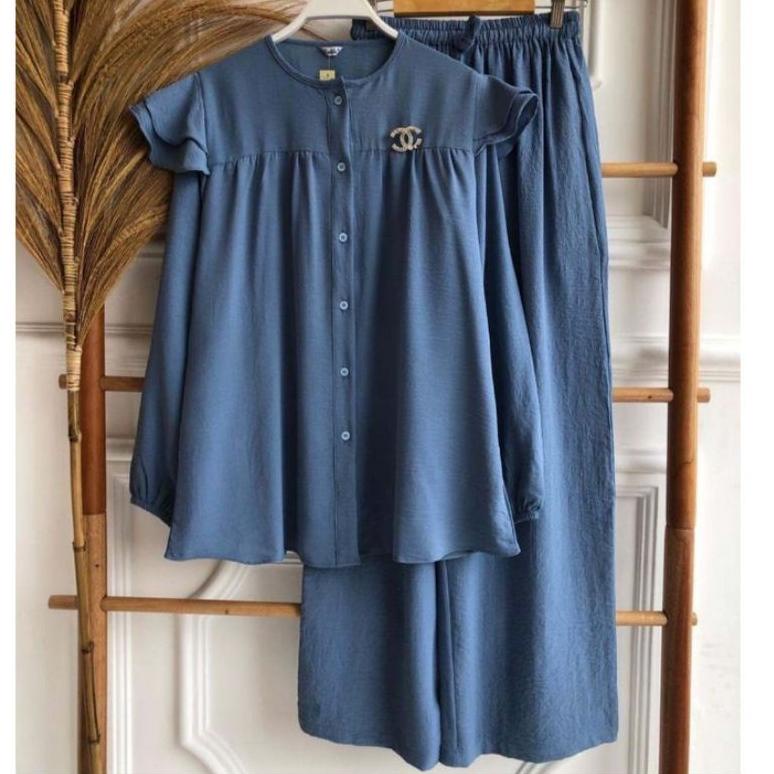 [ART. 155113] ONE SET CRINGKEL / REVA SET / SETCEL WANITA / SETELAN CRINKEL WANITA / ONE SET REVA /O