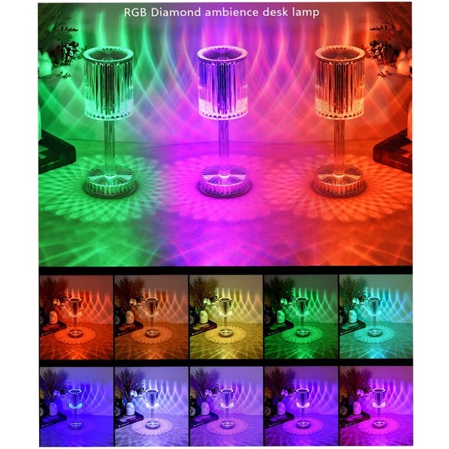 BOSJKT1507 Lampu Meja Kristal Model Gatsby Lampu Hias Acrylic Table Lamp