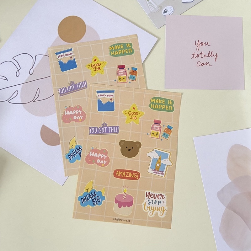 

Sticker Kiss Cut Aesthetic Tumblr Journal Scrapbook Planner Diary