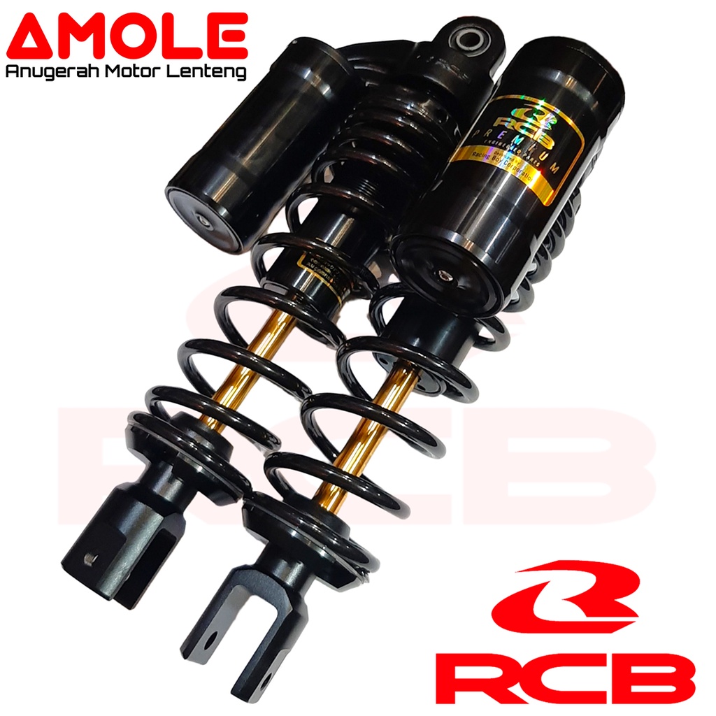 Shockbreaker Belakang Tabung RCB MB2 Premium Black 305mm Nmax Aerox