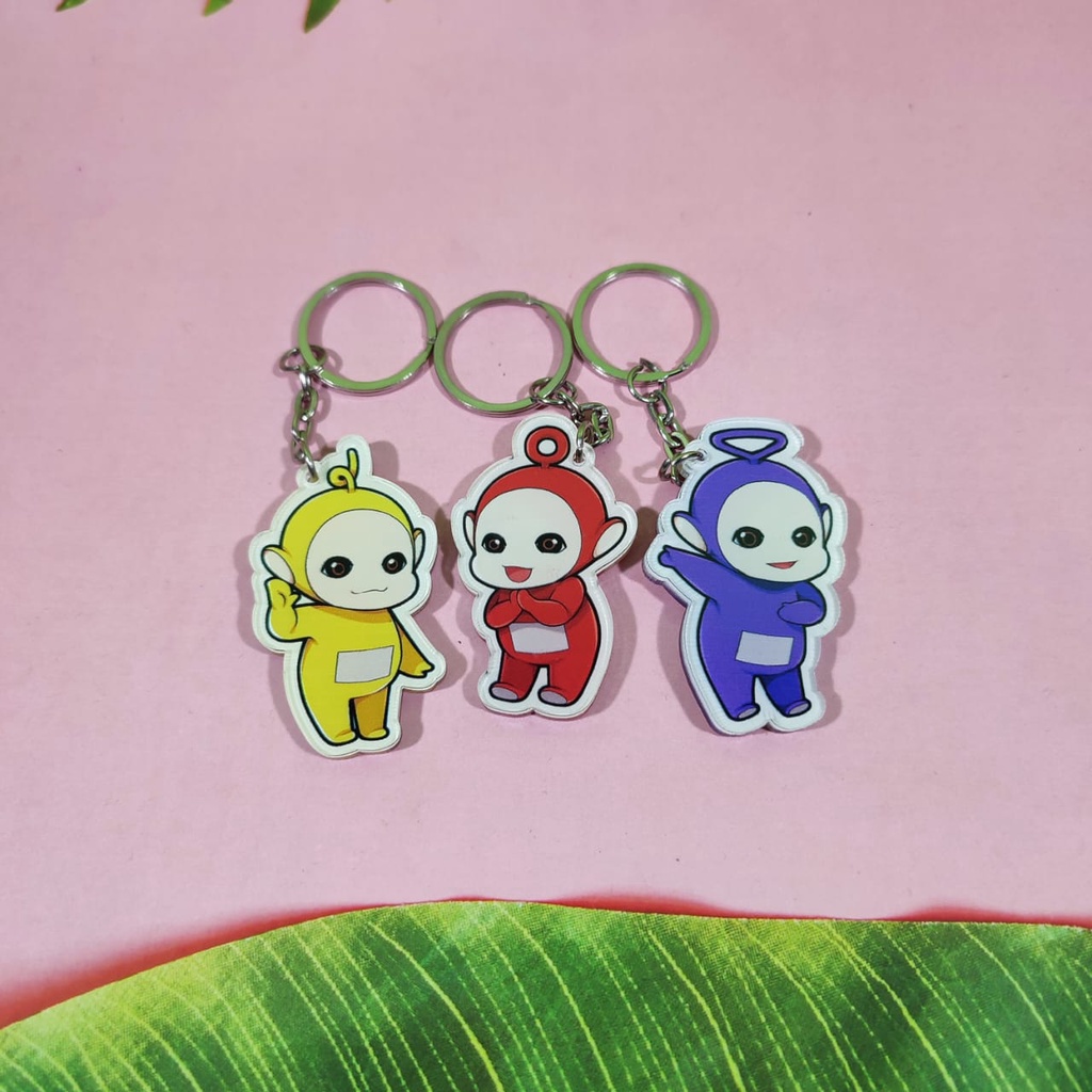 Gantungan Kunci Akrilik - Keychain Teletubbies - Tinky Winky - Dipsy - Lala - Po - Anime