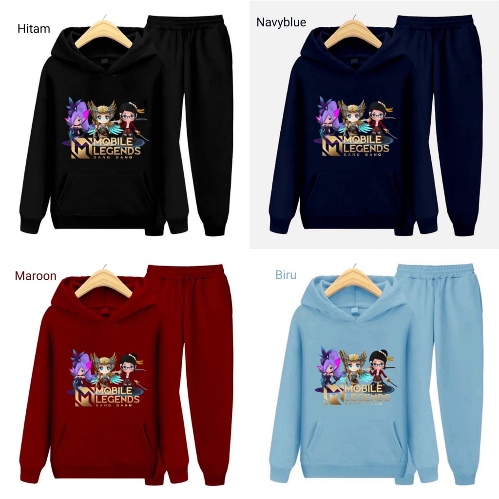 Hzl_outfit Sweater Hoodie Setelan Anak Mobile Lgend S/M/XL