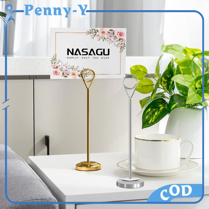 

Tiang Nomor Meja Stainless Menu Stand Table Number Holder Stand