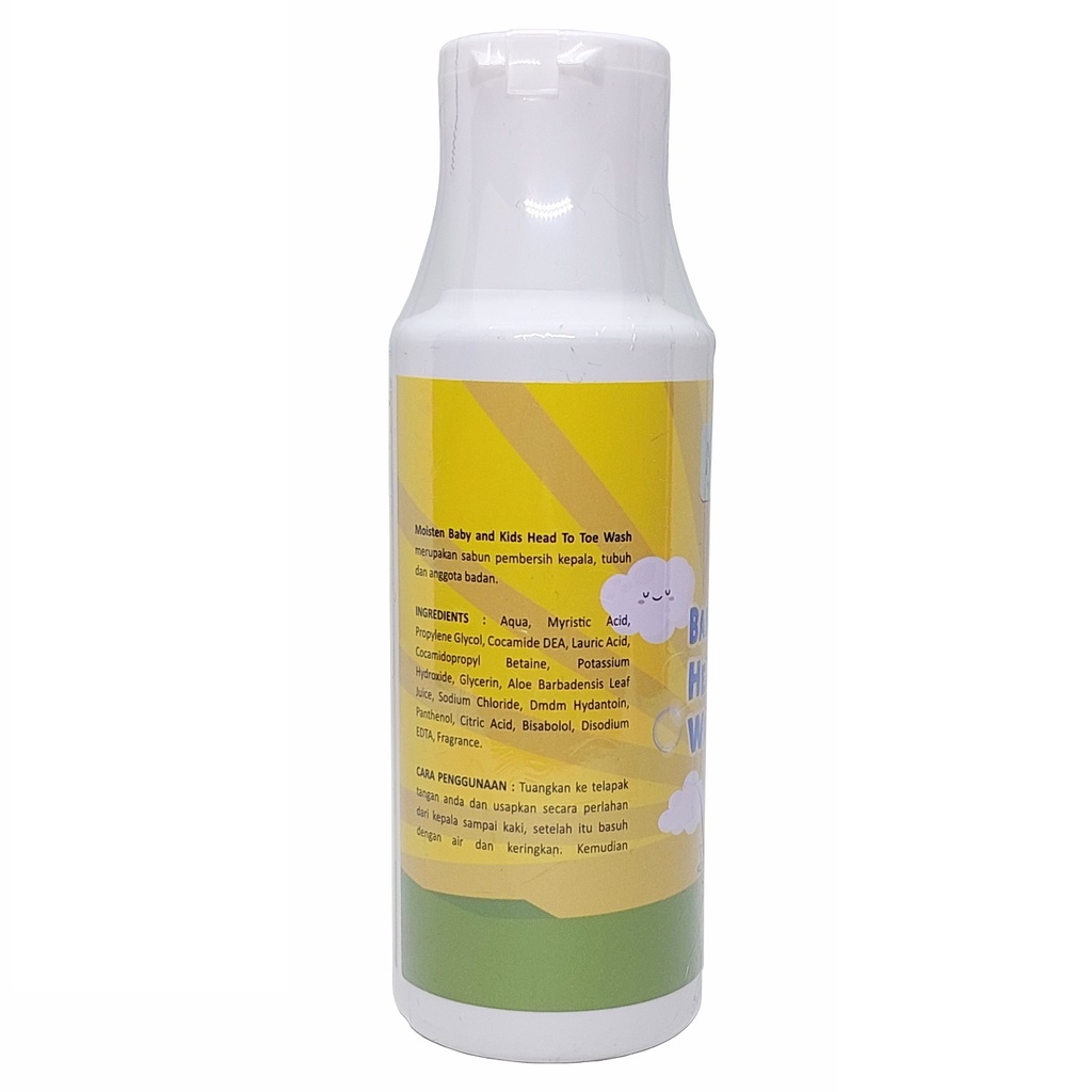 Moisten 100ml Baby and Kids Head to Toe Wash Sabun Sampo Bayi dan Anak