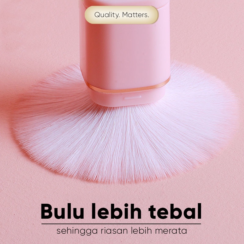 Makeup Brush Retractable Alat Kosmetik Kuas Brush Make Up Tool Mini Travel Portable Blush Brush