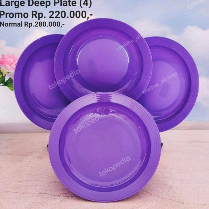 PROMO AGUSTUS large deep plate original tupperware