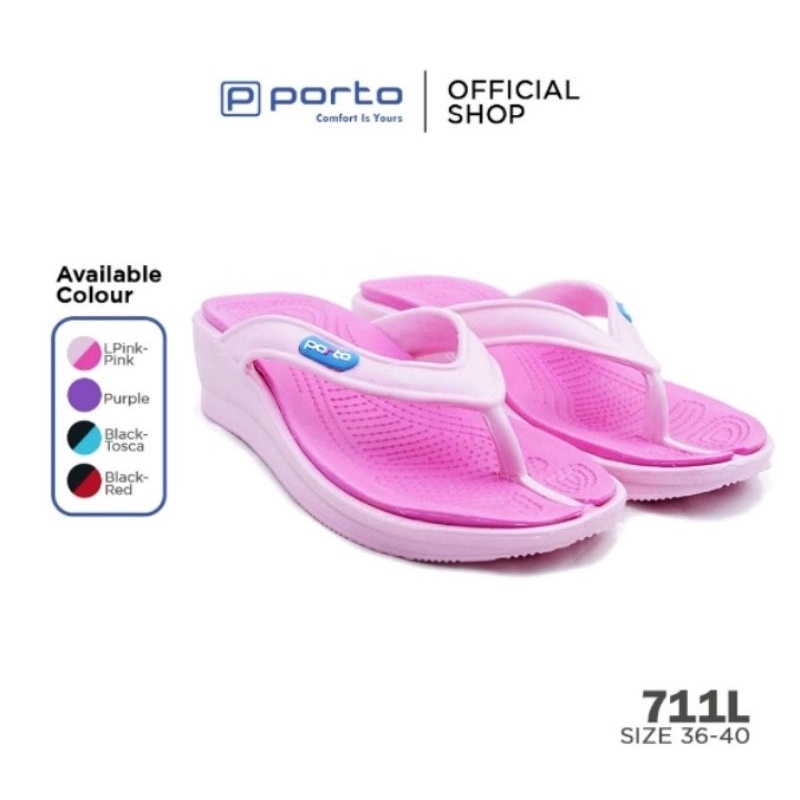 Porto 711L - Sandal wanita SANDAL jepit wanita hak casual Pantai/termurah bisa cod keren