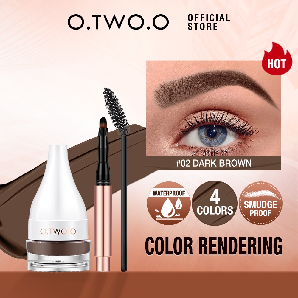 ❤ MEMEY ❤ O.TWO.O Natural Shaping Eyebrow Dying Cream | Brow Pomade Gel ✔️BPOM