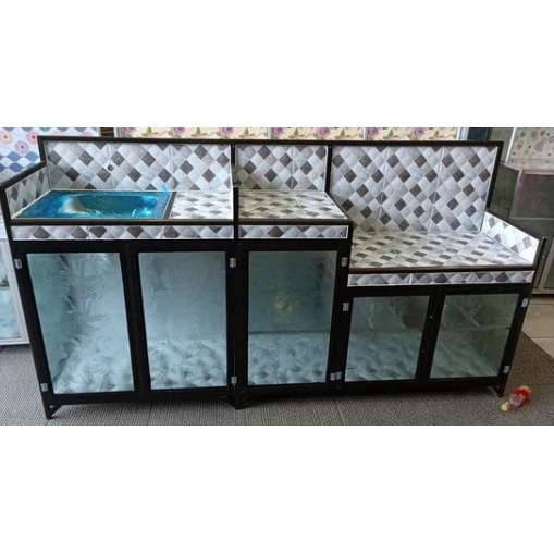 Rak piring wastafel 5  pintu BK / rak kompor 5 pintu ( FREE SELANG KERAN )