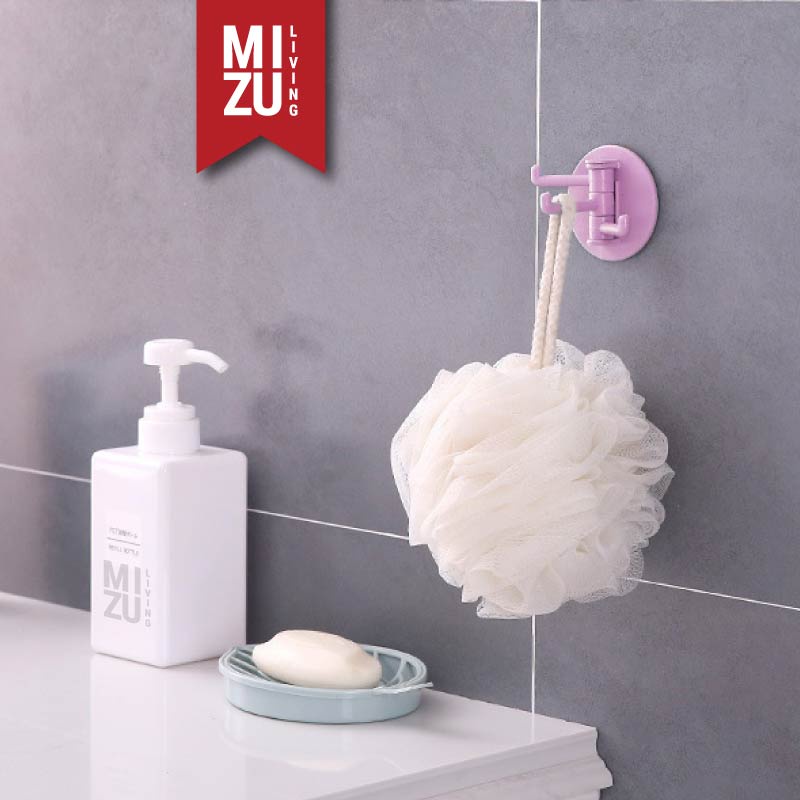 MIZU 3-EDA Wall Hook Hanger Gantungan Kunci Dapur WC Dinding Serbaguna Tanpa Paku