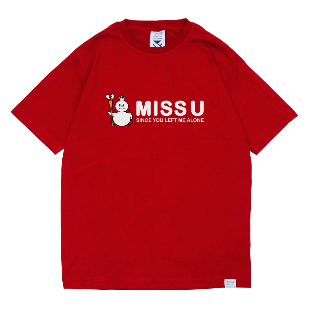 Zerotwentytwo T-Shirt Miss U Mixue Red | Kaos Pria Parodi Plesetan MIXUE