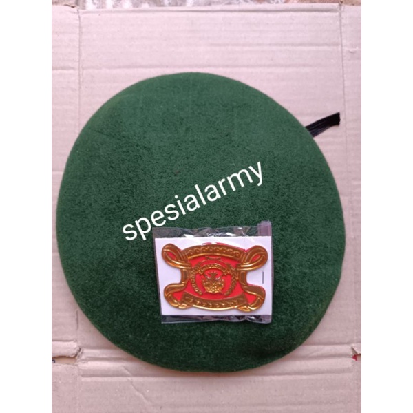 BARET HIJAU PLES EMBLEM LINMAS