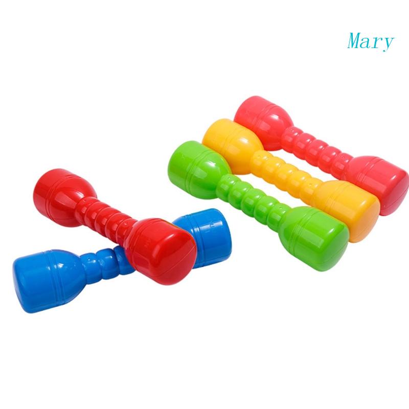 Mary Plastic Children Dumbbells Fitness Weights Gym Untuk Bermain Mainan Balita Rumah Barbel Indoor Untuk Laki-Laki Perempuan 3tahun Ol