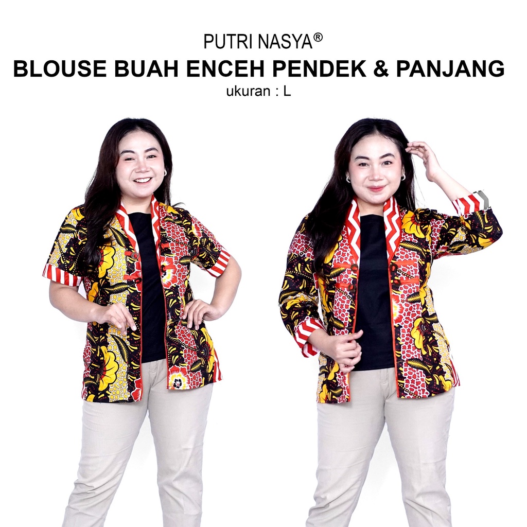 Blouse Big Size Batik Wanita Atasan Batik Lengkap S-M-L-XL-2L-3L-4L-5L-6L-7L Model Blus Jumbo Seragam Batik / Atasan Batik Bigsize LD 140 / Pakaian Batik Kerja Kantor Bahan Katun / Pakaian Batik Kekinian Super Jumbo Modern Trendy