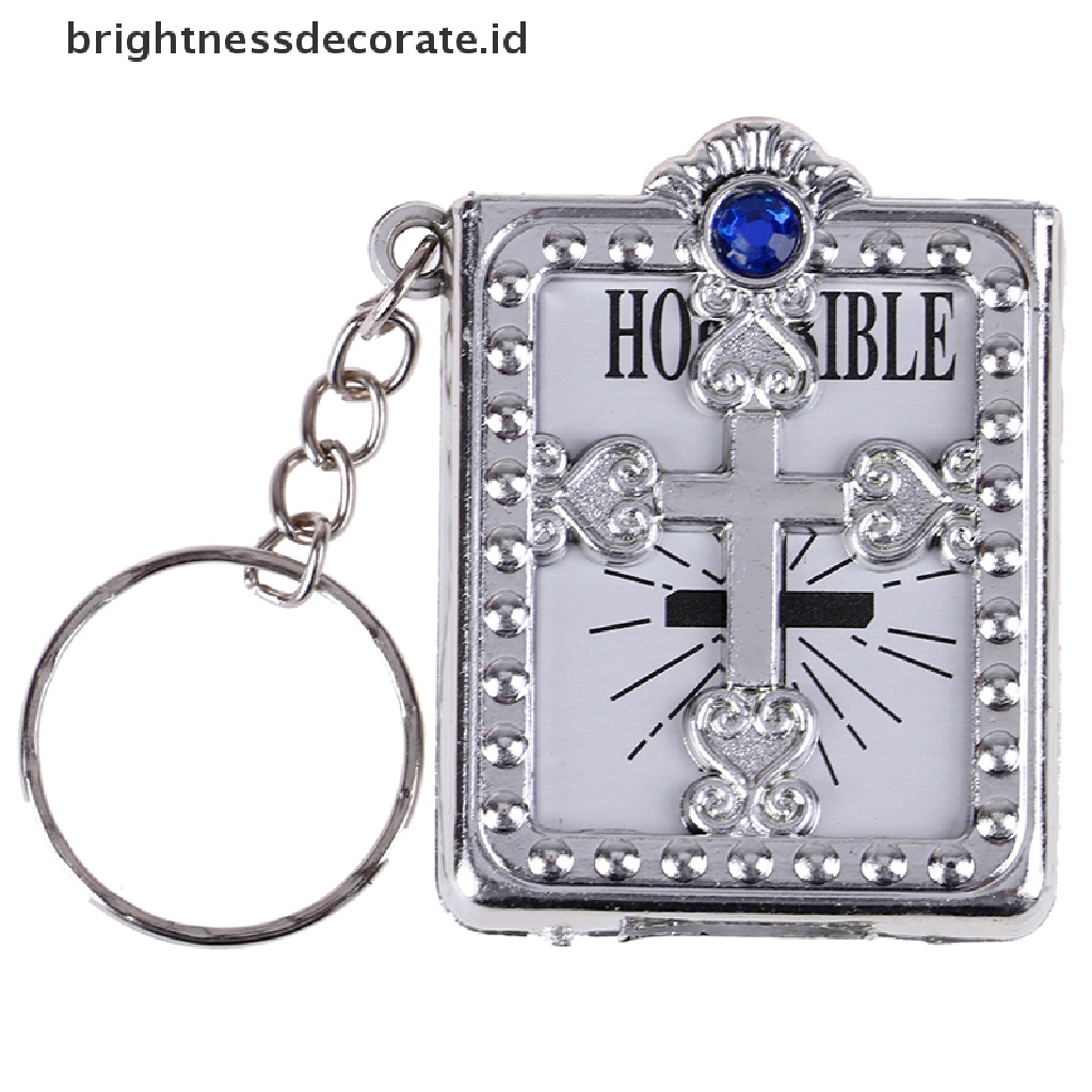 [Birth] Gantungan Kunci Kitab Suci Mini Gantungan Kunci Salib Yesus Kristen Religi Keyring [ID]