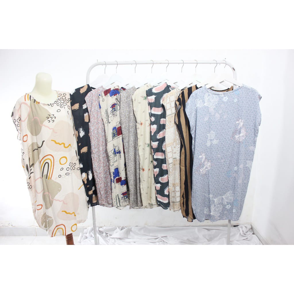 Daster Midi LD120 Bahan Rayon Premium Adem Lembut Katun Motif Kekinian Remaja
