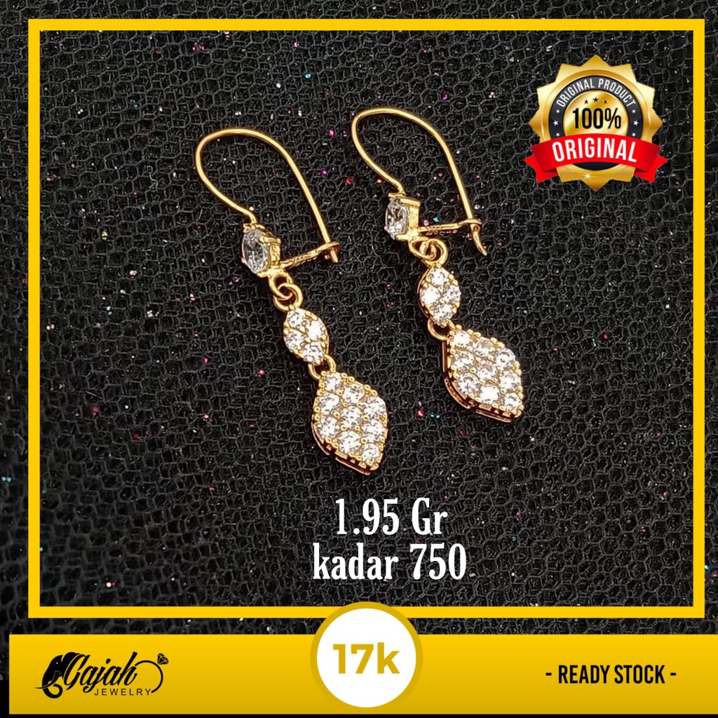 Anting Emas 17K - 1.95 gr Kadar 750 - 406