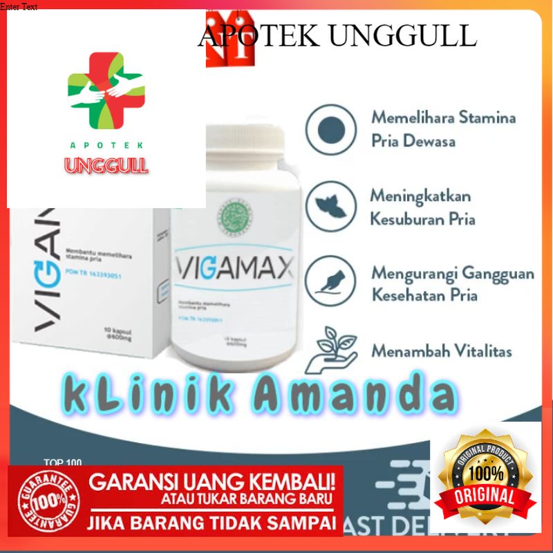 100% ORIGINAL Vigamax Asli  GARANSI Obat Stamina Kuat Suplemen Tahan Lama