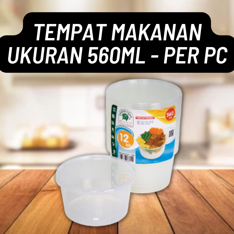 Tempat Makanan Ukuran 560ml 700ml 800ml 900ml 1000ml 1400ml - Take Away / Bentuk Bulat kotak / tempat buah / tempat bekel / Kotak Makanan Fresh