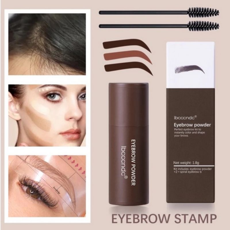 NS Ibcccndc Eyebrow powder Cetakan Alis Instan Bedak Alis Eyebrow Powder Eyebrow