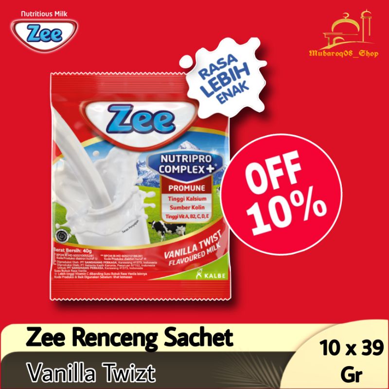 

Zee Sachet Vanilla 10 x 39 Gr