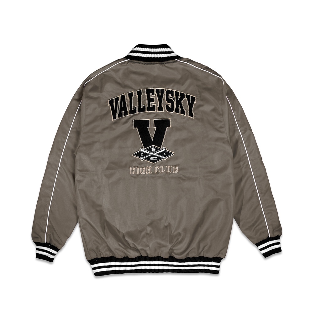 Valleysky Jacket - Jaket Varsity Baseball Bordir Vintage Green Sage Waterproof