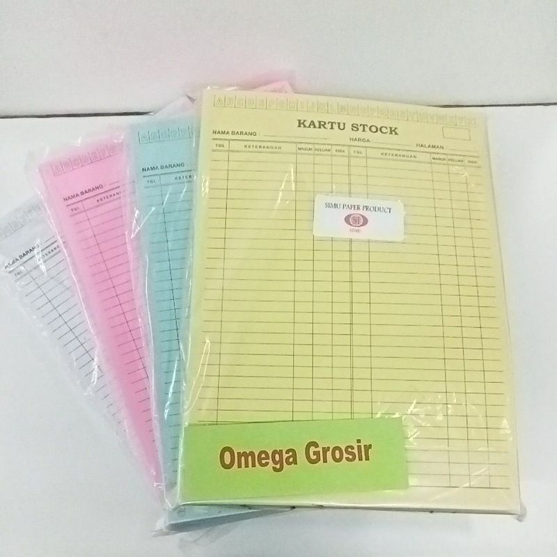 

Kartu Stok Stock Card Besar Size A4 Format Tegak Berdiri / pak 50 Lbr