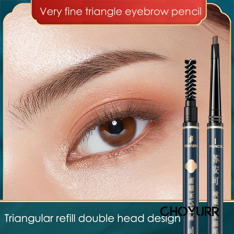 【COD】Pensil Alis Anti Keringat Waterproof / Pensil Alis Waterproof Long-Lasting / Eyebrow Pensil Double Head Spin Automati-CH