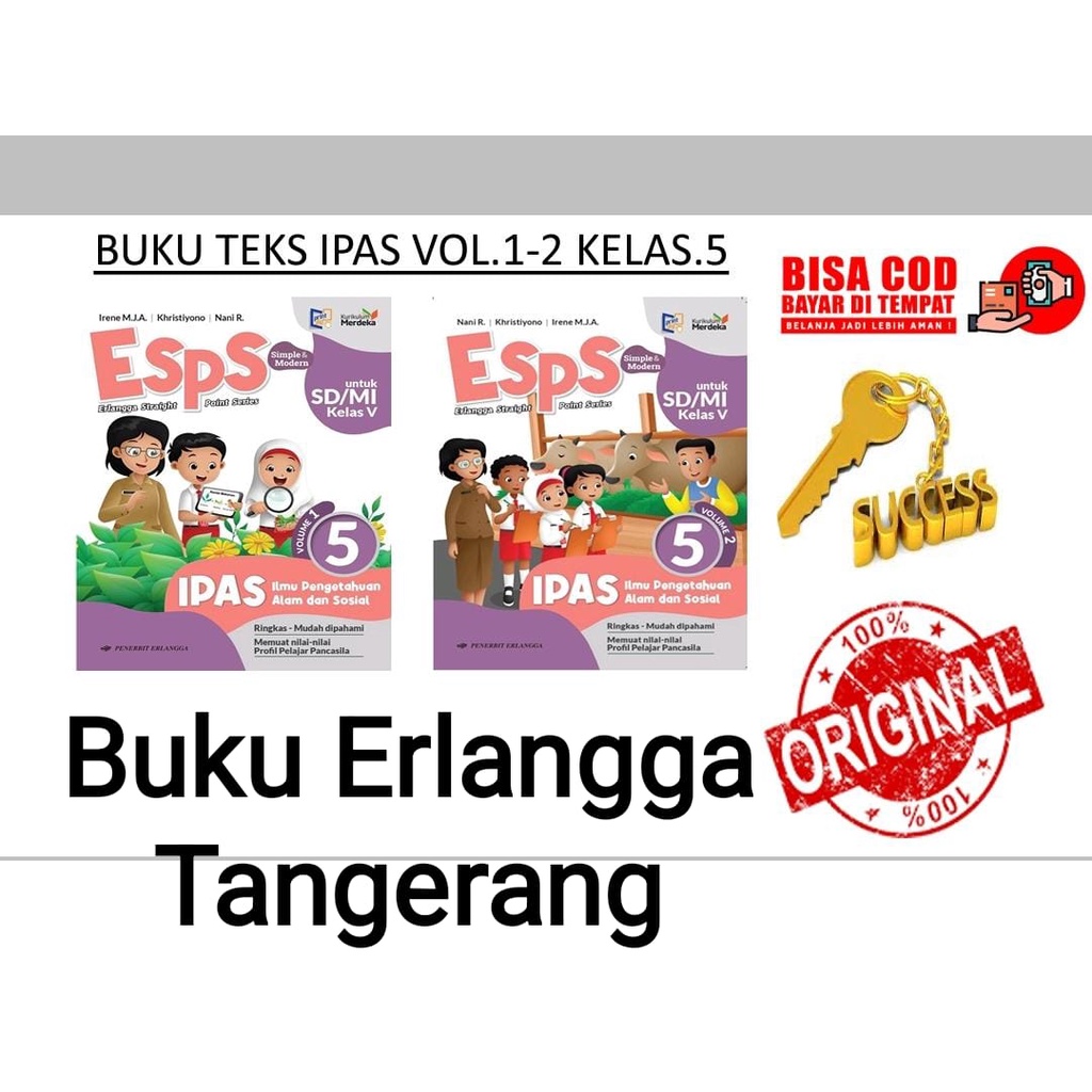 Jual ESPS IPAS VOL.1-2 SD/MI KELAS.5/KM + KUNCI JAWABAN | Shopee Indonesia