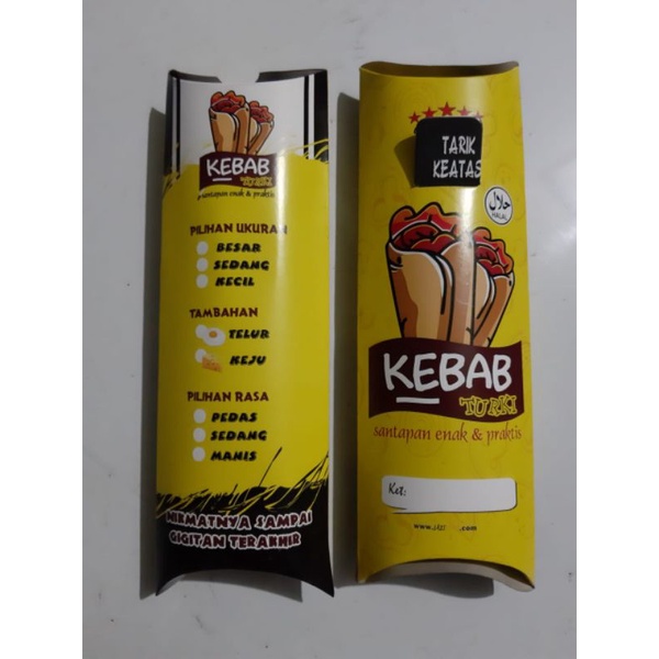 

Kemasan Kebab Besar / Dus Kebab/ Dus Kemasan kebab/ Bungkus Kebab
