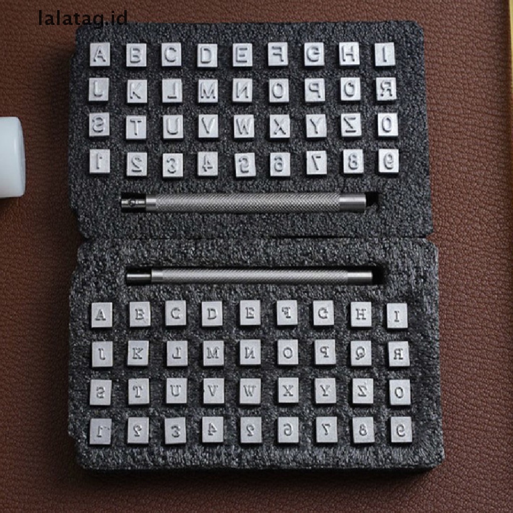 [lalatag] 36pcs Steel Alphabet letter Number Leather Stamp Punch Set Kerajinan Kulit [ID]