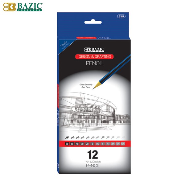 

Pensil Design & Drafting Set BAZIC 745 (12 JENIS)