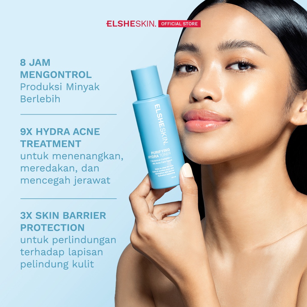 ★ BB ★ ElsheSkin Purifying Hydra Toner 100ml - Hydrating Skincare Berminyak dan Berjerawat (Acne, Bekas Jerawat &amp; Glowing)