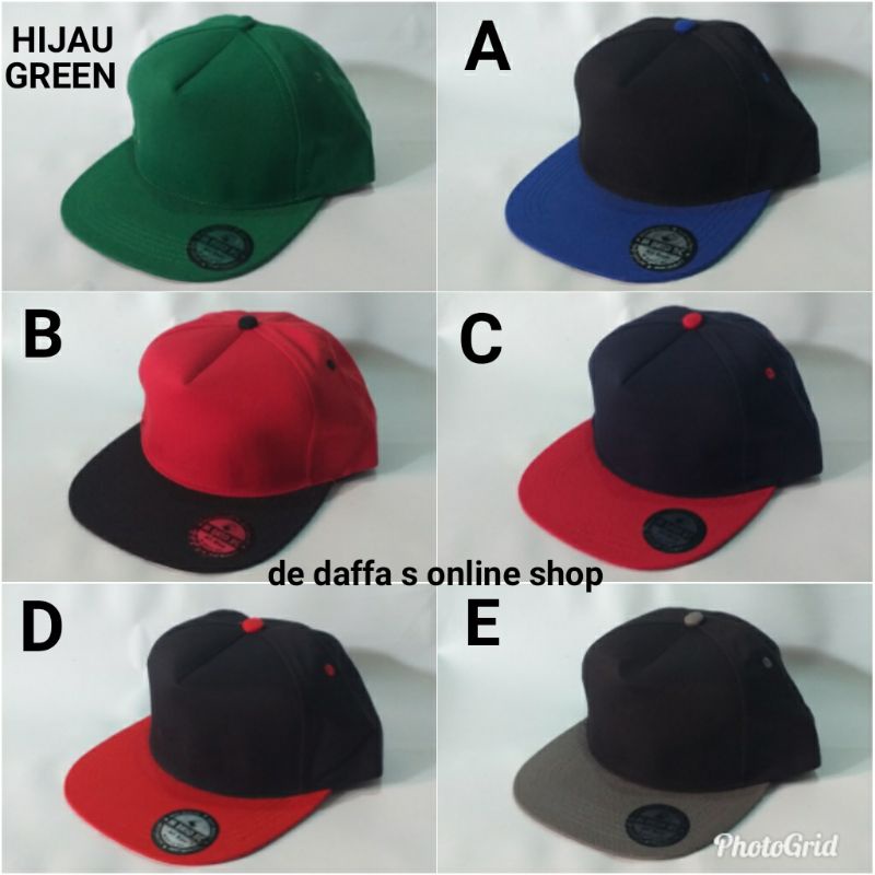 TOPI SNAPBACK HIP HOP DEWASA POLOS PREMIUM UNISEX  Full HITAM